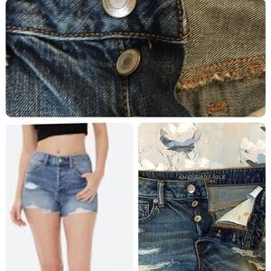 AMERICAN EAGLE 🦅 HIDDEN BUTTON FLY SLOUCHY BERMUDA SHORTS